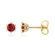 Garnet ear jewellery for ladies in 14-carat gold
