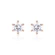 Diamond stud earrings in 14K rose gold, Lab grown