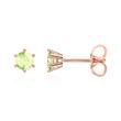 Peridot stud earrings for ladies in 14 carat rose gold