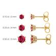 Ruby stud earrings for ladies in 14-carat gold