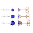 14 Carat Rose Gold Stud Earrings For Ladies With Sapphires