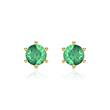 Emerald stud oorbellen voor dames in 14 karaat goud