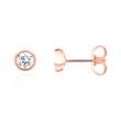 Lab grown diamond stud earrings in 14K rose gold