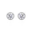 Diamond stud earrings in 14K white gold, Lab grown