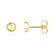 14K gold ear studs for ladies with peridots