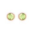 Pendientes de peridoto para mujer en oro rosa 14 quilates