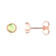 Peridot stud earrings for ladies in 14K rose gold