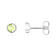 14 carat white gold stud earrings for ladies with peridots