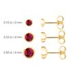 Ruby ear jewellery for ladies in 14-carat gold