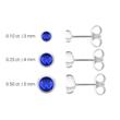 14 carat white gold stud earrings for ladies with sapphires