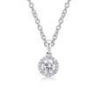 18K white gold necklace with diamond pendant, lab grown