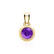 Necklace with amethyst pendant in 14K gold