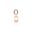 Colgante de oro rosa de 14 quilates con diamante talla brillante