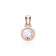 Necklace For Ladies In 14ct Rose Gold With Diamond