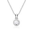 Pendant in 14ct white gold with diamond