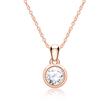 Diamond necklace for ladies in 14 carat rose gold