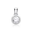 14ct white gold pendant for ladies with diamond