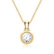 Ladies necklace in 14ct gold with diamond