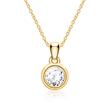 Ladies pendant in 14ct gold with diamond