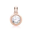 14 carat rose gold diamond pendant