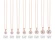 14K rose gold necklace with Lab grown diamond in pendant