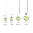 14 karaat witgouden ketting met Peridot