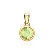 Colgante de peridoto para cadenaes en oro 14 quilates