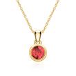 14K Gold Chain With Ruby Pendant