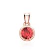 14K rose gold necklace with ruby