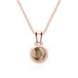 14-carat rose gold necklace with smoky quartz
