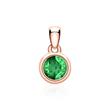 14K rose gold pendant with emerald