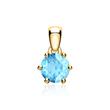 14-carat gold necklace with blue topaz