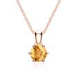 14K Rose Gold Necklace With Citrine