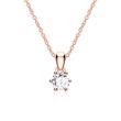 Pendant in 14 carat rose gold with diamond