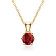 Garnet necklace in 14K yellow gold