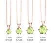 14K gold pendant for chains with peridot