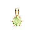 14K gold necklace with peridot pendant