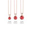 Colgante de rubí para cadenaes en oro rosa 14 quilates