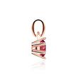 14K rose gold necklace with ruby pendant