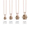 14 karaat roségouden ketting met Rookkwarts