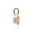 14K rose gold necklace with smoky quartz