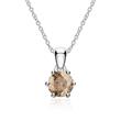 Necklace in 14K white gold with smoky quartz