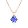 14-carat rose gold pendant with sapphire