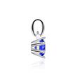 Sapphire pendant for necklaces in 14 carat white gold