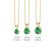 14-carat gold necklace with emerald
