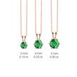 Necklace in 14K rose gold with emerald