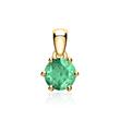 Pendant for necklaces in 14-carat gold with emerald