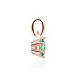 Emerald pendant for necklaces in 14K rose gold