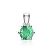 14 carat white gold pendant with emerald