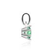 14 carat white gold necklace with emerald